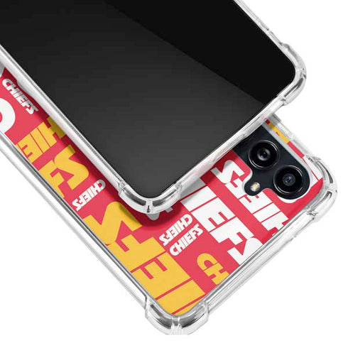NFL Kansas City Chiefs Red Blast Galaxy A54 5G Clear Case