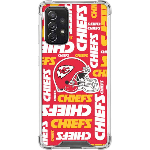 NFL Kansas City Chiefs Red Blast Galaxy A72 5G Clear Case