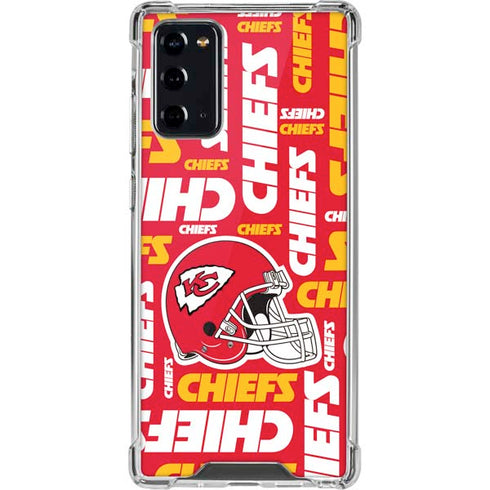 NFL Kansas City Chiefs Red Blast Galaxy Note20 5G Clear Case