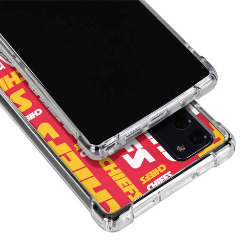NFL Kansas City Chiefs Red Blast Galaxy Note20 5G Clear Case