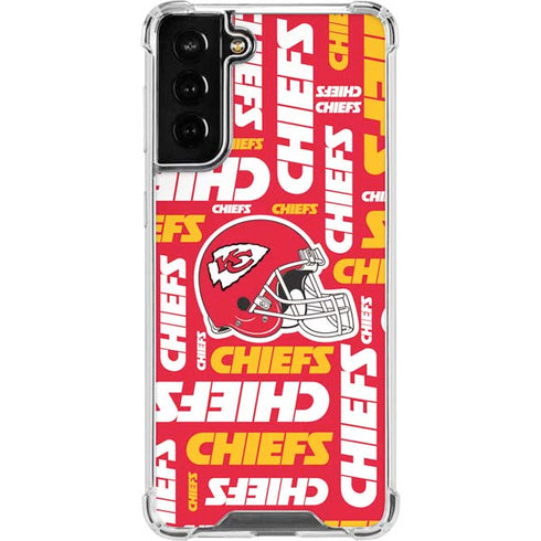 NFL Kansas City Chiefs Red Blast Galaxy S21 FE Clear Case