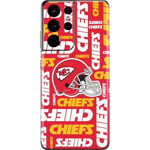 NFL Kansas City Chiefs Red Blast Galaxy S21 Ultra 5G Skin