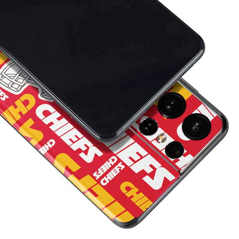 NFL Kansas City Chiefs Red Blast Galaxy S21 Ultra 5G Skin