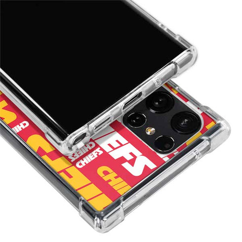 NFL Kansas City Chiefs Red Blast Galaxy S22 Ultra Clear Case