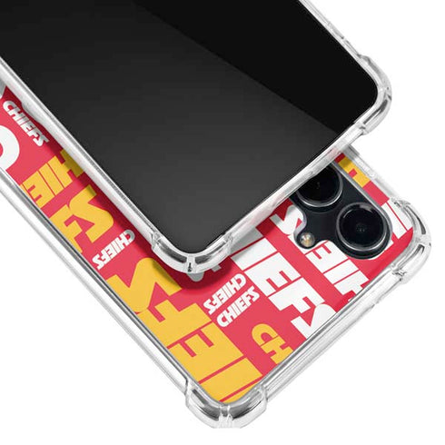 NFL Kansas City Chiefs Red Blast Galaxy S23 FE Clear Case