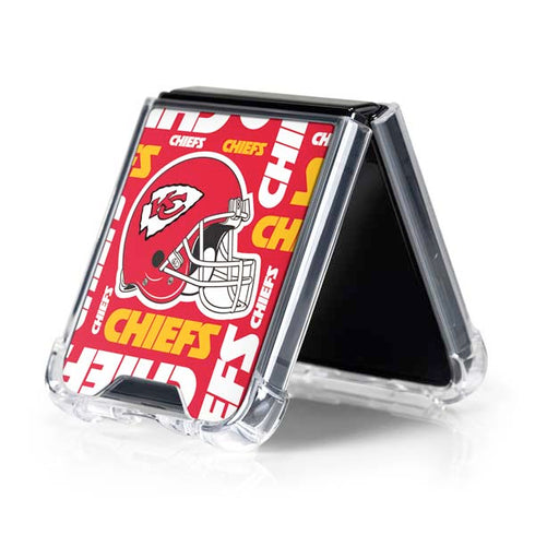 NFL Kansas City Chiefs Red Blast Galaxy Z Flip5 5G Clear Case