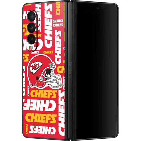 NFL Kansas City Chiefs Red Blast Galaxy Z Fold3 5G Skin
