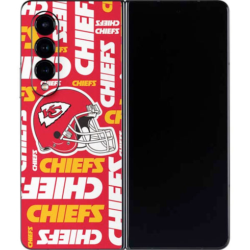 NFL Kansas City Chiefs Red Blast Galaxy Z Fold4 5G Skin