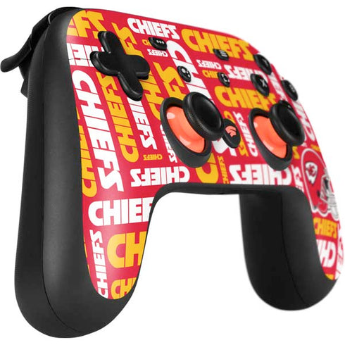 NFL Kansas City Chiefs Red Blast Google Stadia Controller Skin