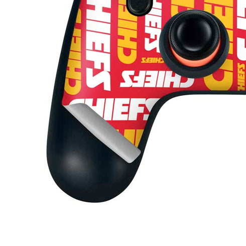 NFL Kansas City Chiefs Red Blast Google Stadia Controller Skin