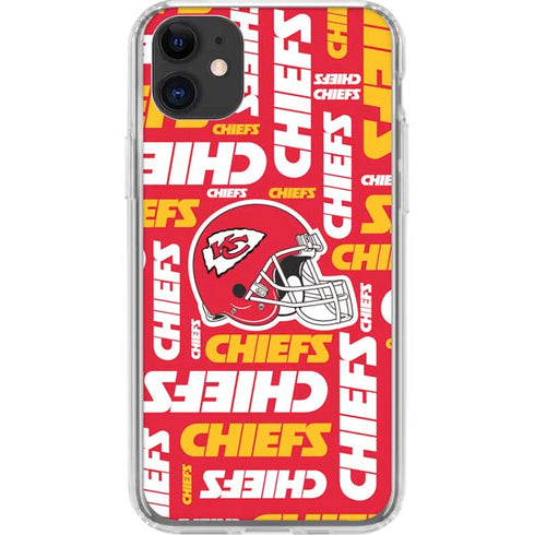 NFL Kansas City Chiefs Red Blast iPhone 11 Clear Case