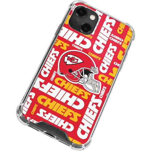 NFL Kansas City Chiefs Red Blast iPhone 14 Plus Clear Case