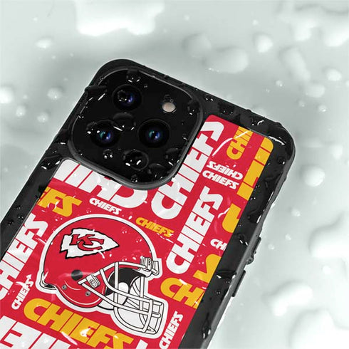 NFL Kansas City Chiefs Red Blast iPhone 14 Pro Max Waterproof Case
