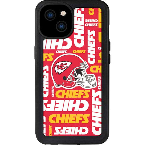 NFL Kansas City Chiefs Red Blast iPhone 15 Plus Waterproof Case
