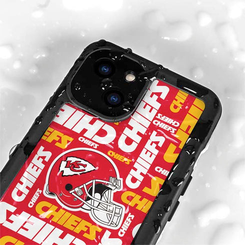NFL Kansas City Chiefs Red Blast iPhone 15 Plus Waterproof Case