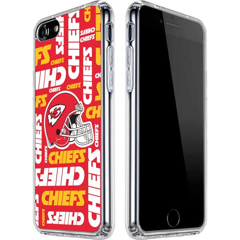 NFL Kansas City Chiefs Red Blast iPhone SE (2nd & 3rd Gen) Clear Case