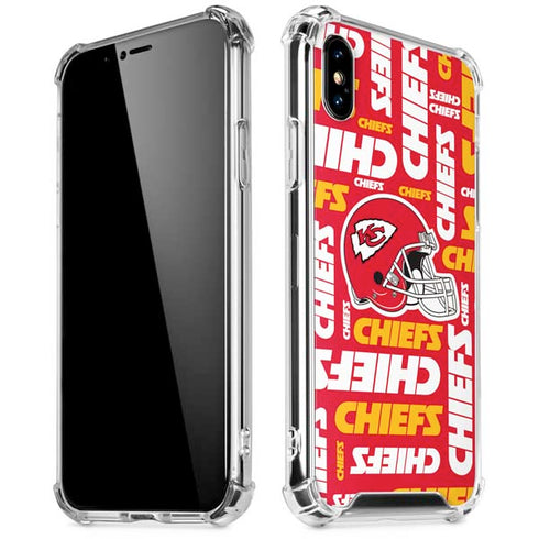 NFL Kansas City Chiefs Red Blast iPhone XS Max Clear Case
