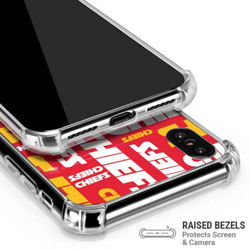 NFL Kansas City Chiefs Red Blast iPhone XS Max Clear Case