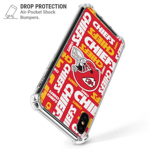 NFL Kansas City Chiefs Red Blast iPhone XS Max Clear Case