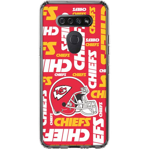 NFL Kansas City Chiefs Red Blast LG K51/Q51 Clear Case