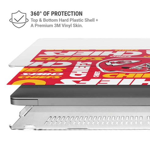 NFL Kansas City Chiefs Red Blast MacBook Pro 16in (2021-25) Case plus Skin