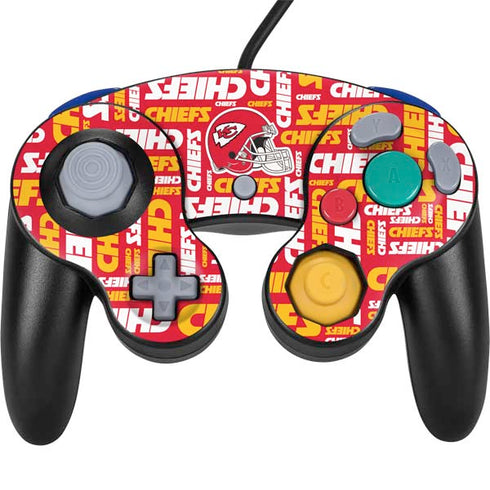 NFL Kansas City Chiefs Red Blast Nintendo GameCube Controller Skin