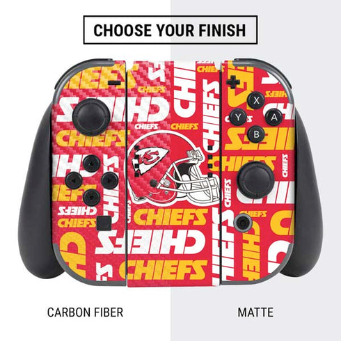 NFL Kansas City Chiefs Red Blast Nintendo Switch Bundle Skin