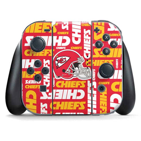 NFL Kansas City Chiefs Red Blast Nintendo Switch (2017-2021) Joy-Con Controller Skin