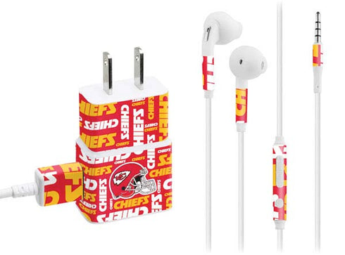 NFL Kansas City Chiefs Red Blast Phone Charger Skin