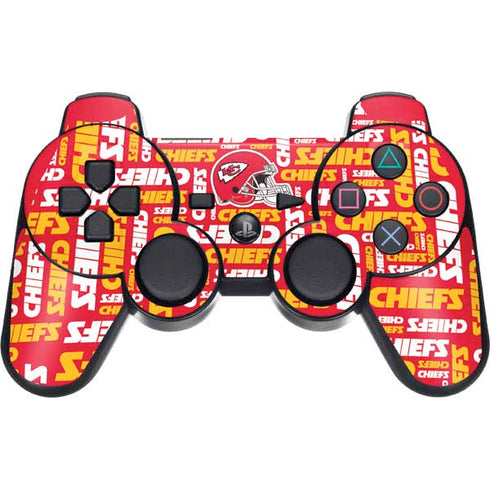 NFL Kansas City Chiefs Red Blast PS3 Dual Shock wireless controller Skin