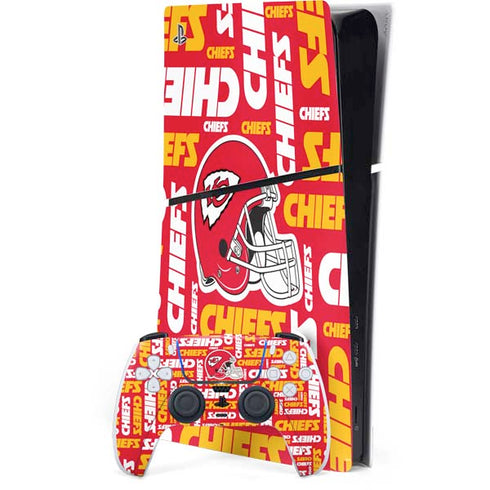 NFL Kansas City Chiefs Red Blast PS5 Slim Digital Edition Console Skin