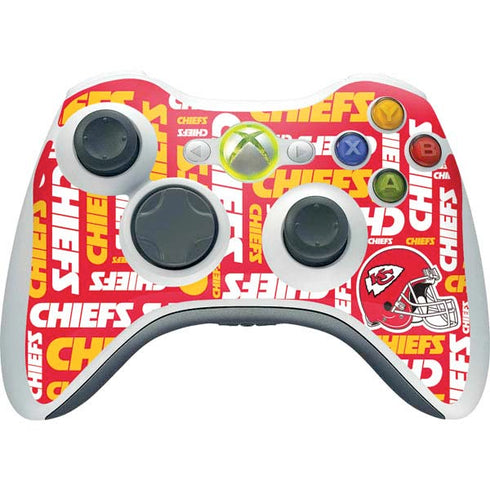 NFL Kansas City Chiefs Red Blast Xbox 360 Wireless Controller Skin