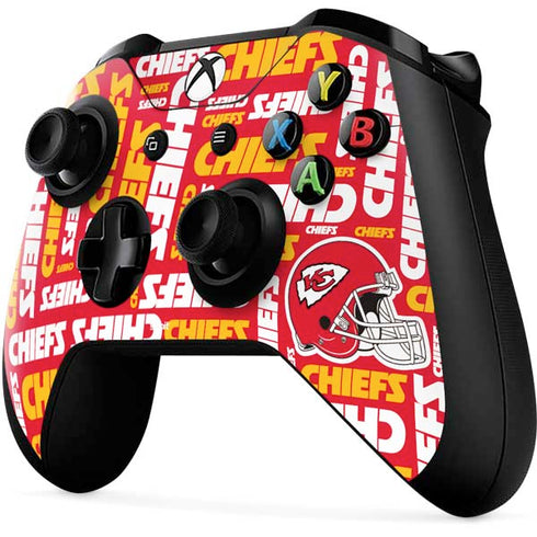NFL Kansas City Chiefs Red Blast Xbox One X Controller Skin