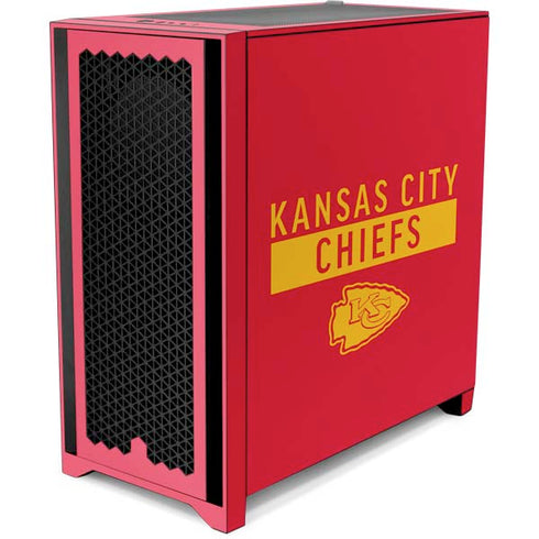 NFL Kansas City Chiefs Red Performance Series Corsair 4000D Tempered Glass Mid-Tower ATX Case Skin