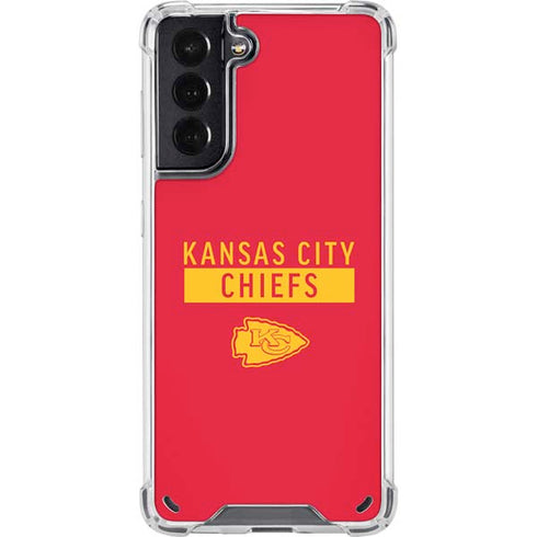 NFL Kansas City Chiefs Red Performance Series Galaxy S21 5G Clear Case