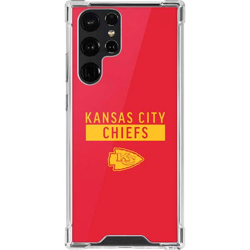 NFL Kansas City Chiefs Red Performance Series Galaxy S22 Ultra Clear Case