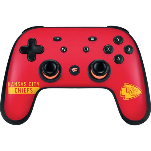 NFL Kansas City Chiefs Red Performance Series Google Stadia Controller Skin