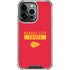 NFL Kansas City Chiefs Red Performance Series iPhone 13 Pro Clear Case
