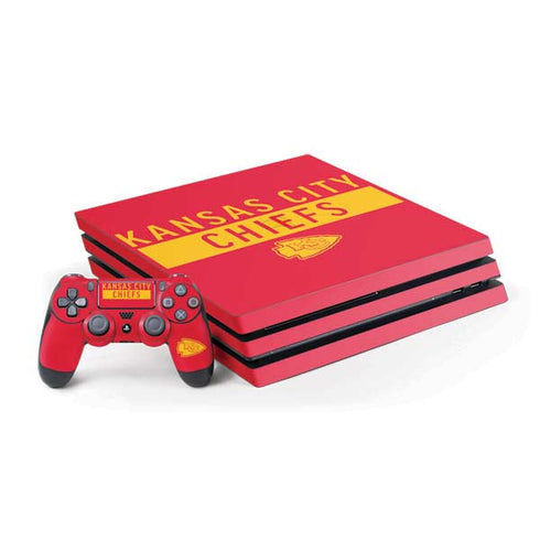 NFL Kansas City Chiefs Red Performance Series PS4 Pro Bundle Skin