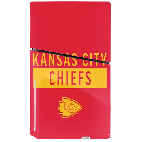 NFL Kansas City Chiefs Red Performance Series PS5 Slim Disk Bundle Skin