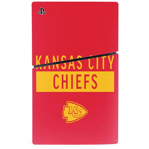NFL Kansas City Chiefs Red Performance Series PS5 Slim Disk Console Skin