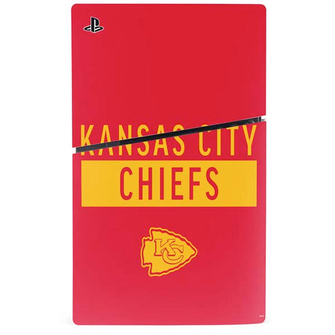 NFL Kansas City Chiefs Red Performance Series PS5 Slim Digital Edition Bundle Skin