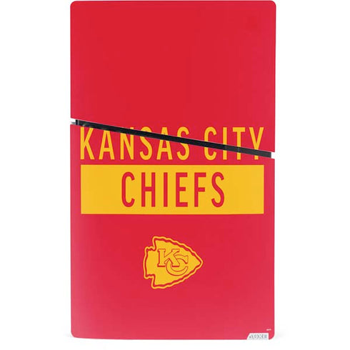 NFL Kansas City Chiefs Red Performance Series PS5 Slim Digital Edition Bundle Skin
