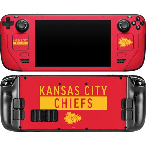 NFL Kansas City Chiefs Red Performance Series Steam Deck Handheld Gaming Computer Skin