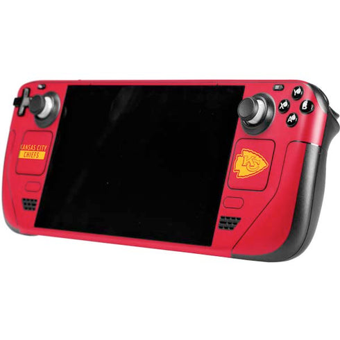 NFL Kansas City Chiefs Red Performance Series Steam Deck Handheld Gaming Computer Skin