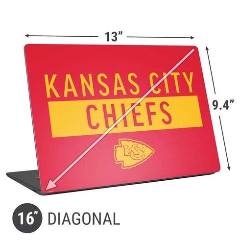 NFL Kansas City Chiefs Red Performance Series Universal Laptop 16in (13 x 9.4in) Skin