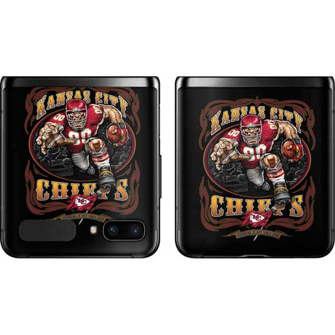 Liquid Blue NFL Kansas City Chiefs Running Back Galaxy Z Flip Skin