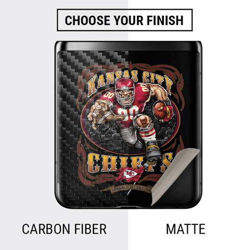 Liquid Blue NFL Kansas City Chiefs Running Back Galaxy Z Flip Skin