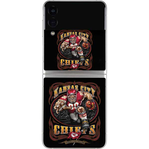 Liquid Blue NFL Kansas City Chiefs Running Back Galaxy Z Flip3 5G Skin