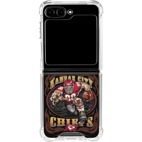 Liquid Blue NFL Kansas City Chiefs Running Back Galaxy Z Flip5 5G Clear Case